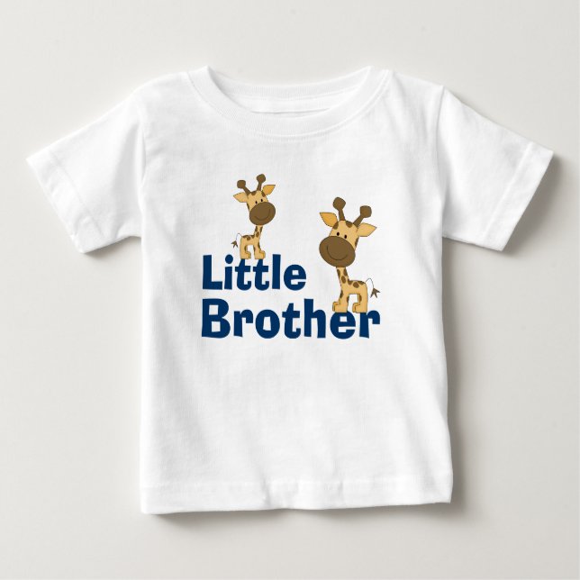 Camiseta De Bebé Pequeño hermano de jirafa (Anverso)