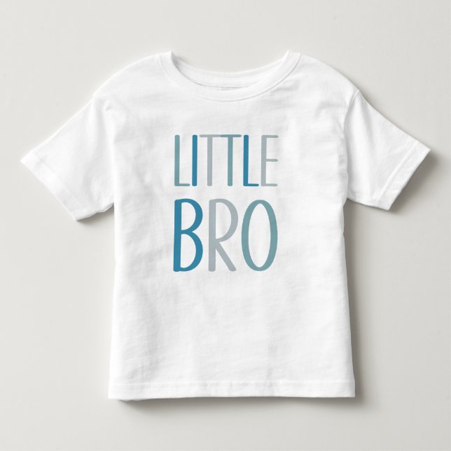 Camiseta De Bebé Pequeño hermano hermano azul y verde hermano herma (Anverso)