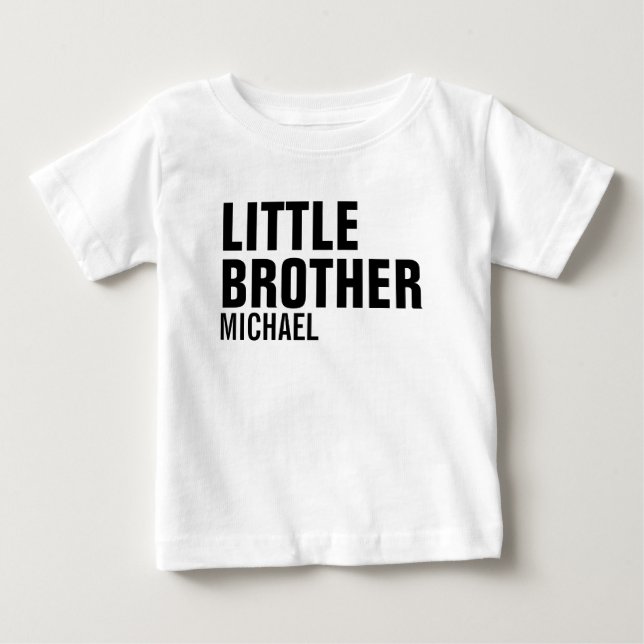 Camiseta De Bebé Pequeño hermano Personalizado Baby Romper (Anverso)