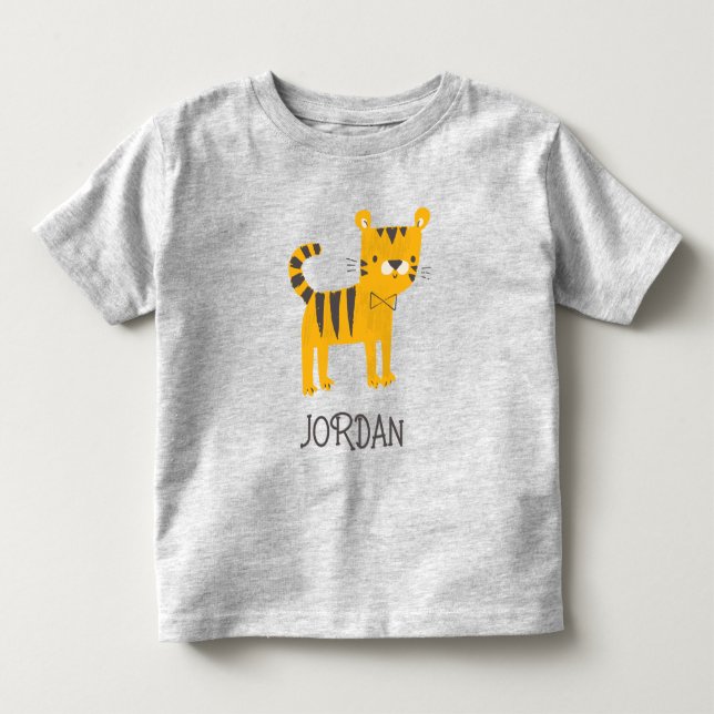 Camiseta De Bebé Pequeño Hombre | Tira de remolque de tigre (Anverso)