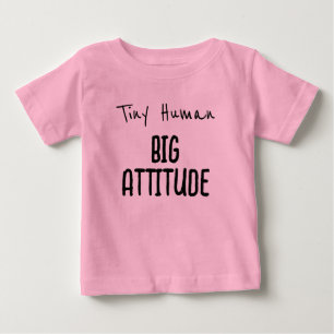 Camiseta De Bebé Pequeño Humano, Gran Actitud