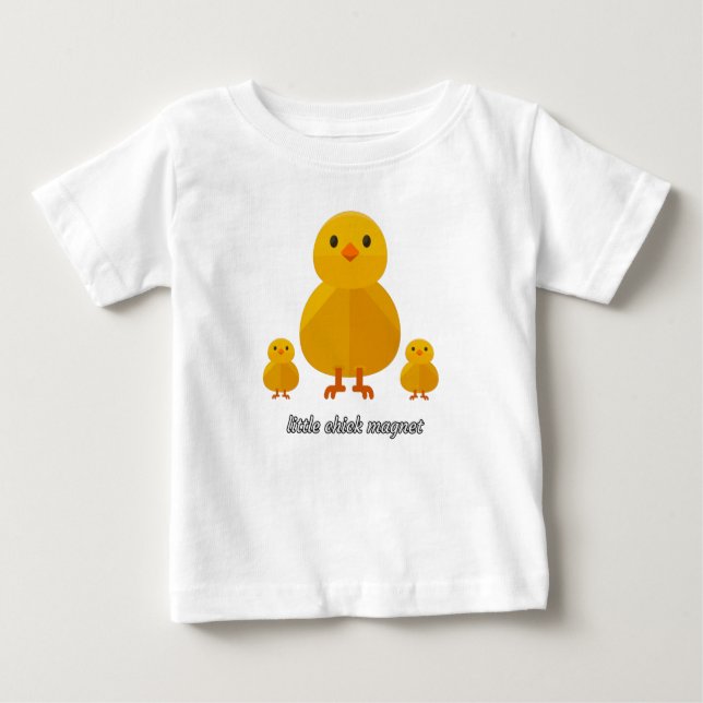 Camiseta De Bebé Pequeño imán de pollo (Anverso)