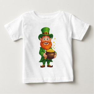Camiseta De Bebé Pequeño leprechaun de dibujos animados legendario