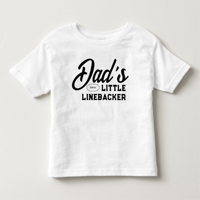 Camiseta De Bebé Pequeño Linebacker de Papá Fútbol Americano Niño B (Anverso)