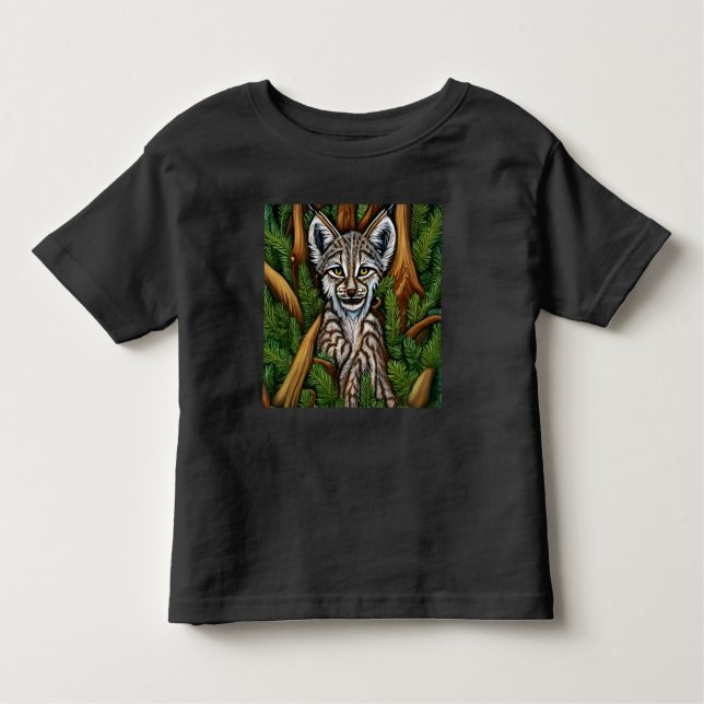 Camiseta De Bebé Pequeño Lynx Kitten Adorable (Anverso)