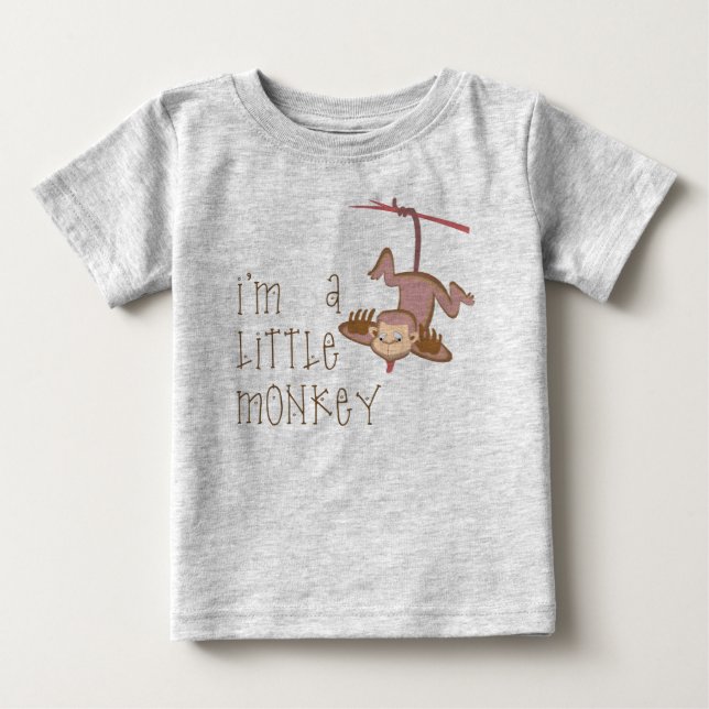 Camiseta De Bebé Pequeño mono (Anverso)