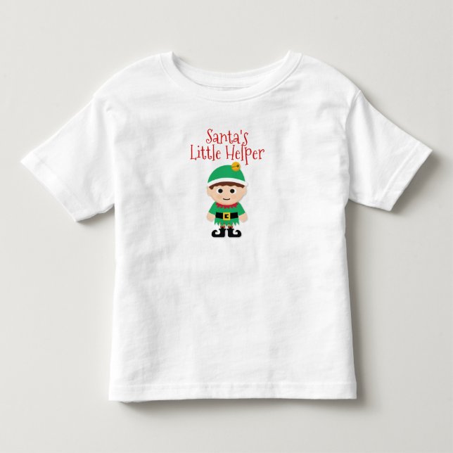 Camiseta De Bebé Pequeño mono del muchacho del ayudante de Santa (Anverso)
