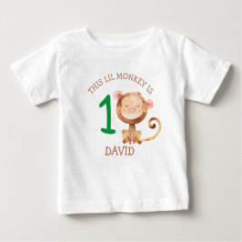 Camiseta De Bebé Pequeño Mono Niño Primer Alojamiento