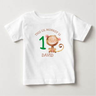 Camiseta De Bebé Pequeño Mono Niño Primer Alojamiento