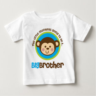 Camiseta De Bebé Pequeño mono que va a ser un hermano mayor