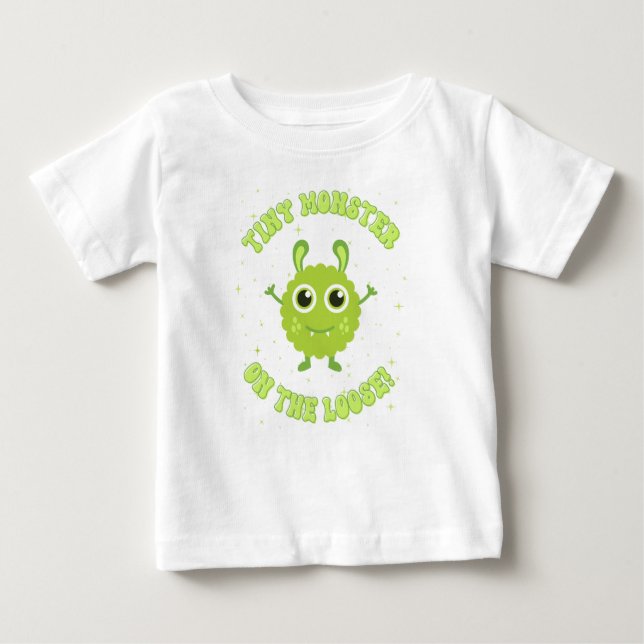 Camiseta De Bebé ¡Pequeño monstruo en la hoz! (Anverso)
