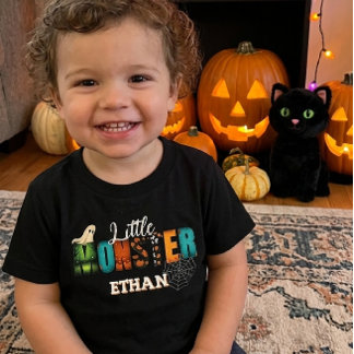 Camiseta De Bebé pequeño Monstruo Halloween 2026niño personalizado