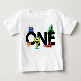Camiseta De Bebé Pequeño Monstruo Niño Primer Juego De Cumpleaños