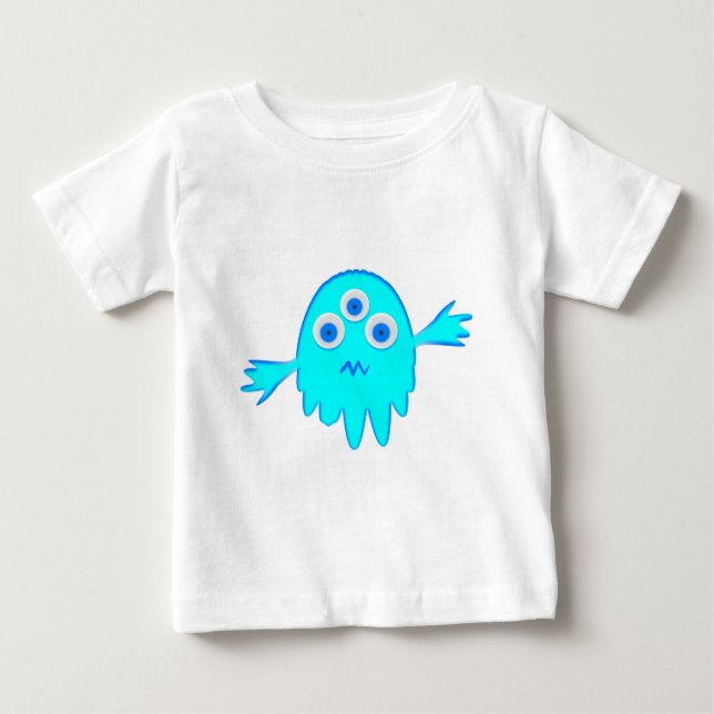 Camiseta De Bebé Pequeño Monstruo Radiactivo (Anverso)