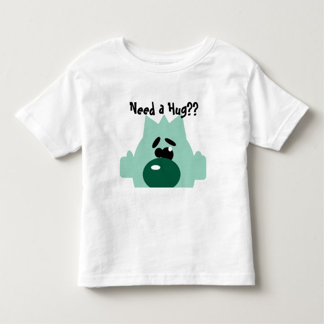 Camiseta De Bebé Pequeño monstruo verde (Anverso)