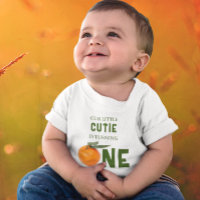 Pequeño Naranja Cutie Primer cumpleaños
