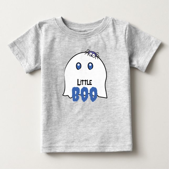 Camiseta De Bebé Pequeño Niño Boo Primer Halloween Fantasma Lindo F (Anverso)