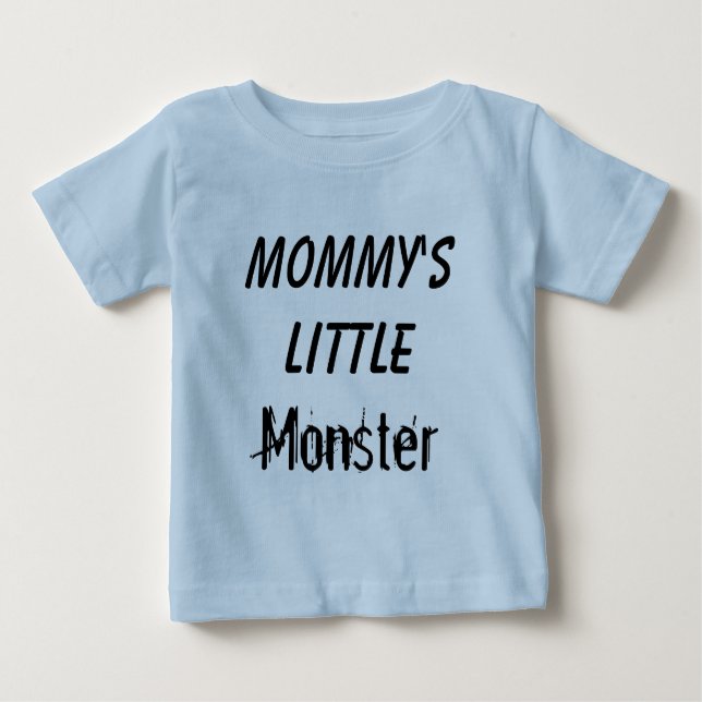Camiseta De Bebé Pequeño niño del monstruo de la mamá/camiseta (Anverso)