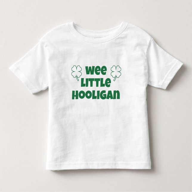 Camiseta De Bebé Pequeño niño Hooligan St Patrick's Day Green (Anverso)