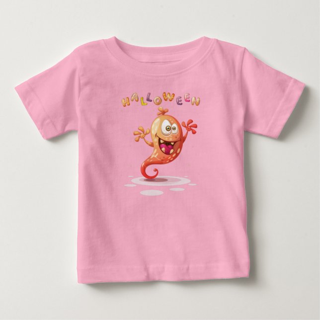 Camiseta De Bebé Pequeño niño pequeño de Halloween pequeño bebé T-S (Anverso)