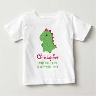 Camiseta De Bebé Pequeño Pero Feroz Dino Chibi T-Rex Divertido y