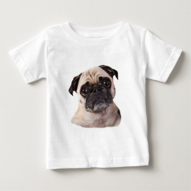Camiseta De Bebé pequeño perro lindo del barro amasado (Anverso)