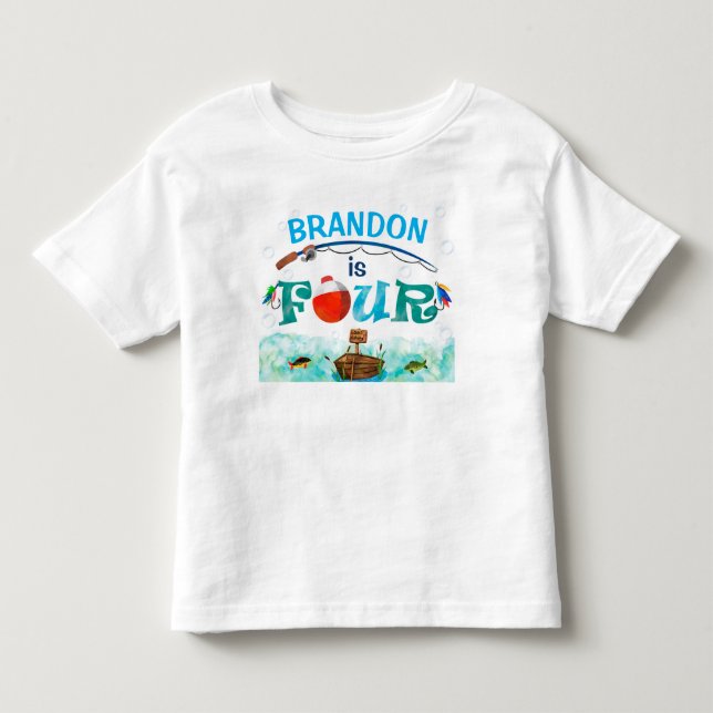 Camiseta De Bebé Pequeño pescador de peces aliados en el cuarto cum (Anverso)