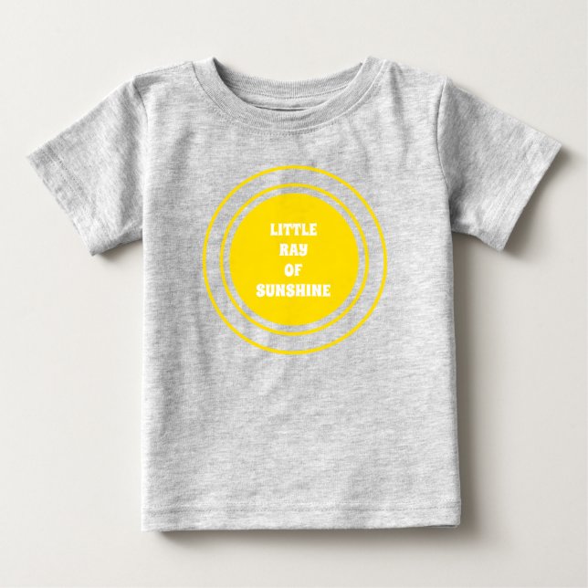 Camiseta De Bebé Pequeño rayo de sol amarillo Sunshine personalizad (Anverso)