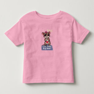 Camiseta De Bebé Pequeño Rebelde Gran Corazón – Ratón Punk Adorable