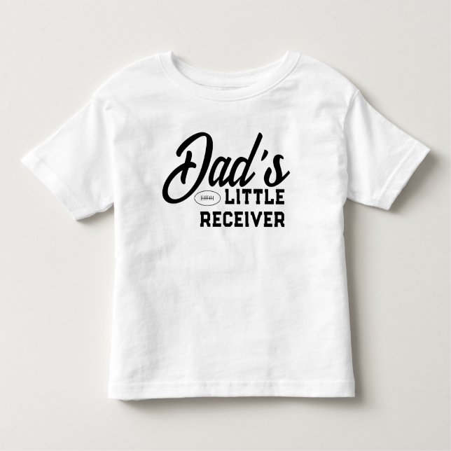 Camiseta De Bebé Pequeño Receptor de Papá Fútbol Americano Niño Bon (Anverso)