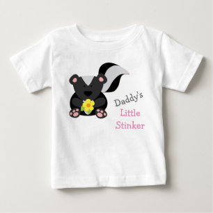 Camiseta De Bebé Pequeño rosa de la cosa maloliente del papá