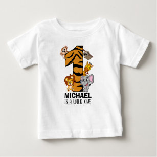 Camiseta De Bebé Pequeño salvaje de una jungla animales Safari prim