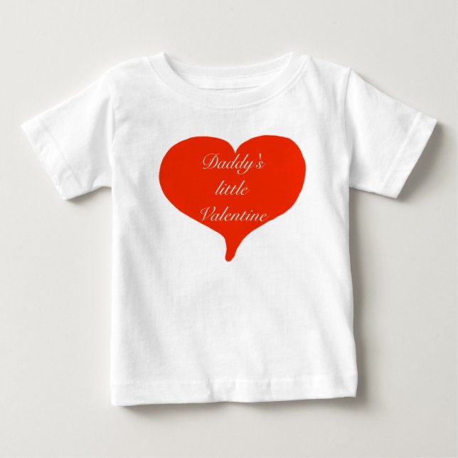Camiseta de bebé Pequeño San Valentín de Papá (Anverso)