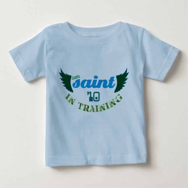 Camiseta De Bebé Pequeño santo en entrenamiento 10 tee de bebé cris (Anverso)