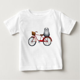 Camiseta De Bebé Pequeño sello personalizado en una bicicleta