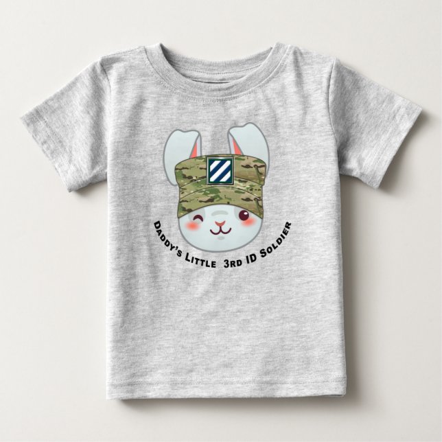 Camiseta De Bebé "Pequeño soldado de la División de Infantería de P (Anverso)