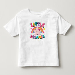 Camiseta De Bebé 🌈 Pequeño Soñador Nubes Arcoíris Para Niños