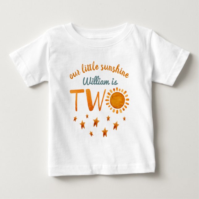 Camiseta De Bebé pequeño Sunshine Nombre Segundo Nacimiento Niño (Anverso)