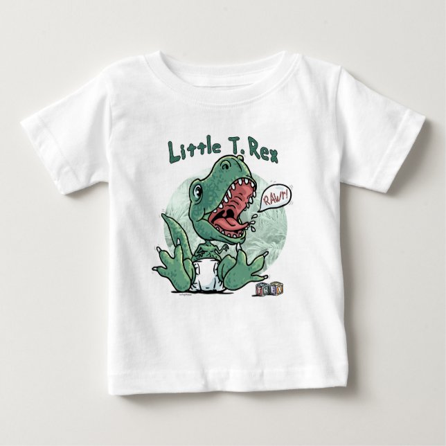 Camiseta De Bebé Pequeño T. Rex por los estudios de Mudge (Anverso)