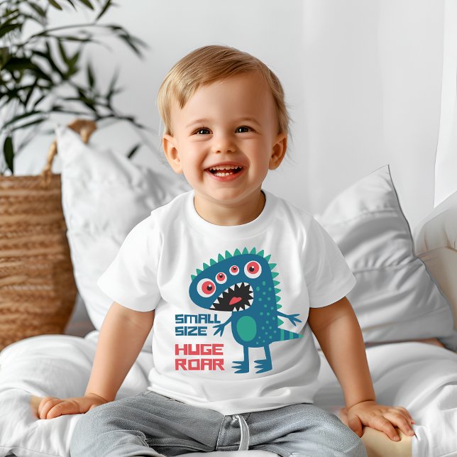 Camiseta De Bebé Pequeño tamaño enorme rugido (Subido por el creador)