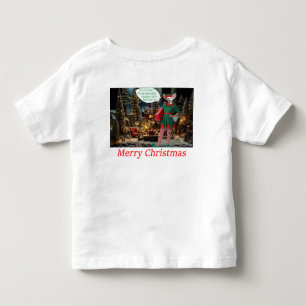 Camiseta De Bebé pequeño tee. Feliz Navidad. fennec fox/ elf