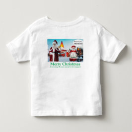 Camiseta De Bebé pequeño tee. Feliz Navidad. gatos/ mr sr claus
