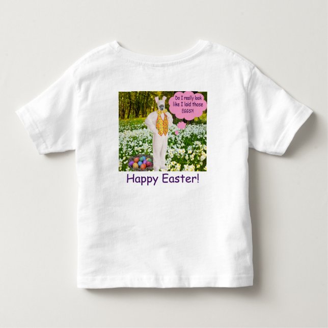 Camiseta De Bebé pequeño tee. Feliz Pascua. (Reverso)