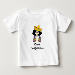 Camiseta De Bebé Pequeño Tee, Lil Mexicano, Yo Nadé El Río Grande