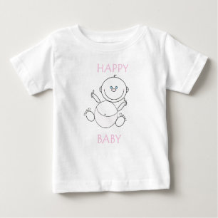 Camiseta De Bebé Pequeño Tee Shirt, bebé feliz