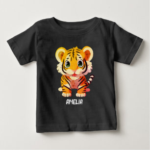 Camiseta De Bebé Pequeño tigre personalizado