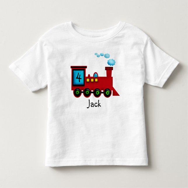 Camiseta De Bebé pequeño tren ChooChoo Cumpleaños T-Shirt (Anverso)