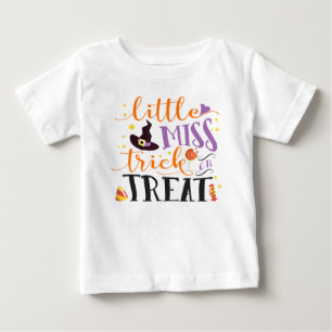 Camiseta De Bebé pequeño truco de pereza o tratar la adorable hallo