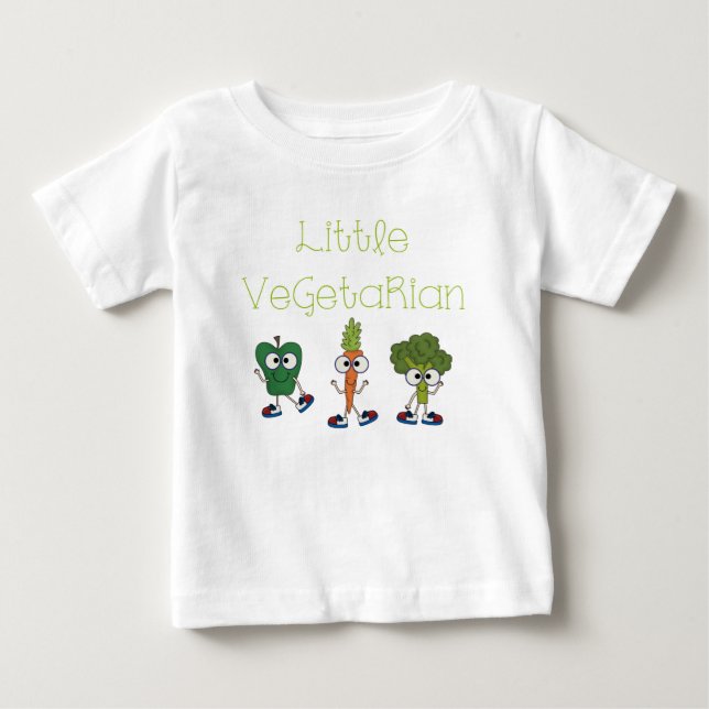 Camiseta De Bebé Pequeño vegetariano (Anverso)
