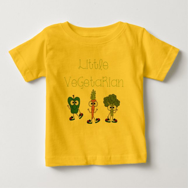 Camiseta De Bebé Pequeño vegetariano (Anverso)